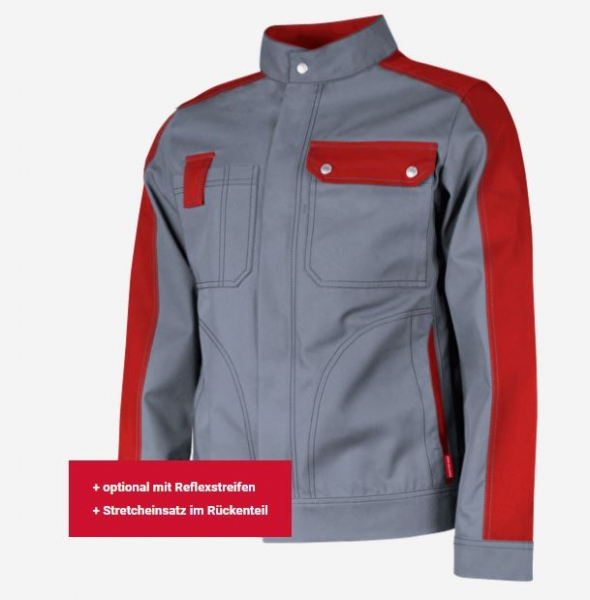 Bundjacke Top Runner grau/rot