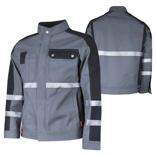 Bundjacke Top Runner +Ref grau/schwarz