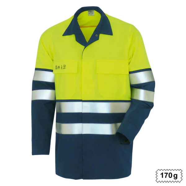 Hemd High Vis Multinorm oCH warngelb/marine