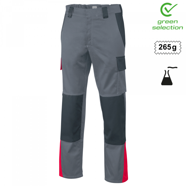 Teamdress-Bundhose ecoRover Safety, grau/schwarz/rot