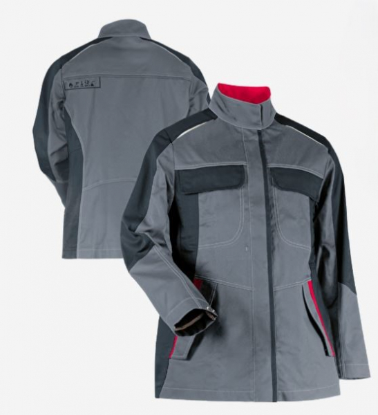 Damenjacke ecoRover Safety +CH grau/schwarz/rot
