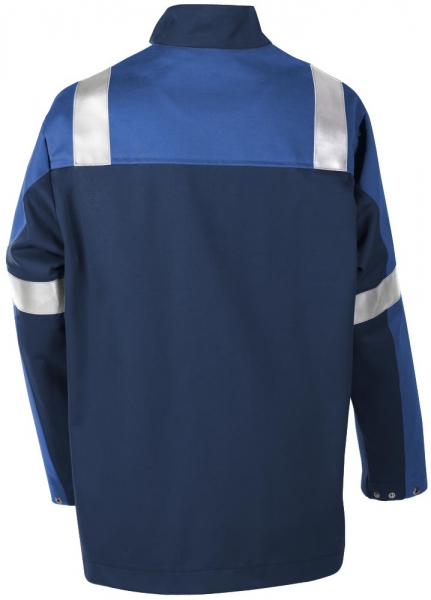 Teamdress-PSA, Gieerei/Schweier-Jacke mit Reflexstreifen, EN ISO 11612, marine/kornblau