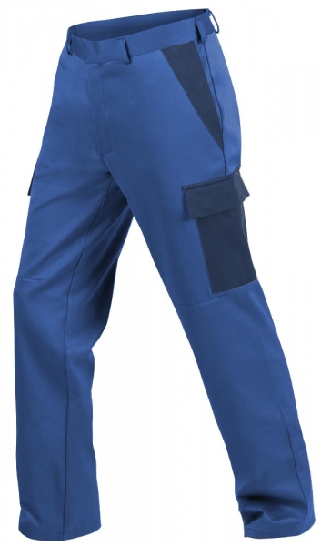 Teamdress-PSA, Gießerei/Schweißer-Bundhose mit Bein- und Knietaschen, EN ISO 11612, kornblau/marine