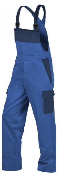 Teamdress-PSA, Gießerei/Schweißer-Latzhose mit Bein- und Knietaschen, EN ISO 11612, kornblau/marine