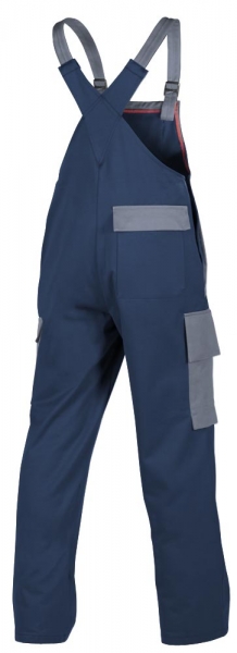 Teamdress-PSA, Gieerei/Schweier-Latzhose mit Bein- und Knietaschen, EN ISO 11612, marine/grau