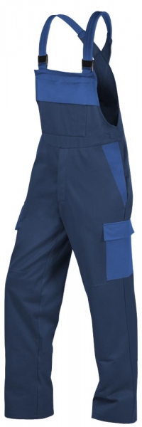 Teamdress-PSA, Gieerei/Schweier-Latzhose mit Bein- und Knietaschen, marine/kornblau