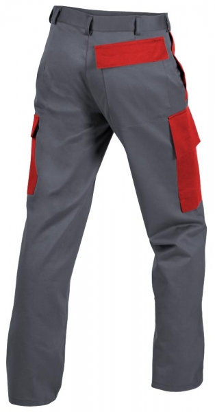 Teamdress-PSA, Multinorm, Bundhose, 1-lagig, EN 13034, Kl. 1, grau/rot