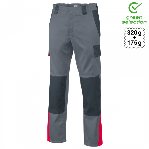 Teamdress-Bundhose ecoRover Safety Plus, grau/schwarz/rot