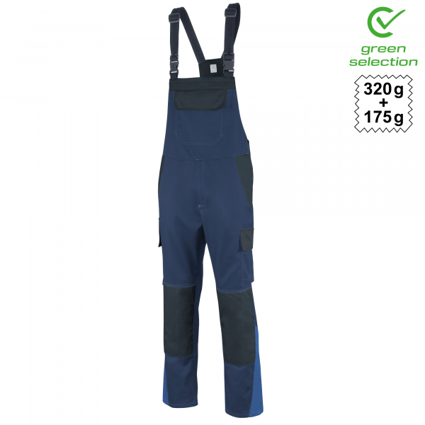 Teamdress-Latzhose EcoRover Safety Plus, marine/schwarz/blau