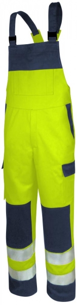Teamdress-PSA, High Vis Multinorm, Latzhose, warngelb/marine