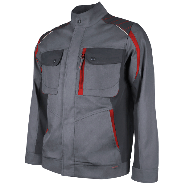 Teamdress-Bundjacke Elements, grau/dunkelgrau/rot