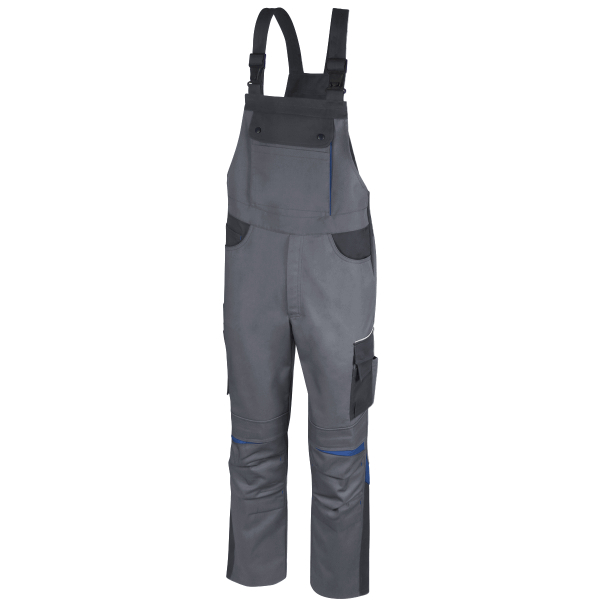 Teamdress-Latzhose Elements, grau/dunkelgrau/blau