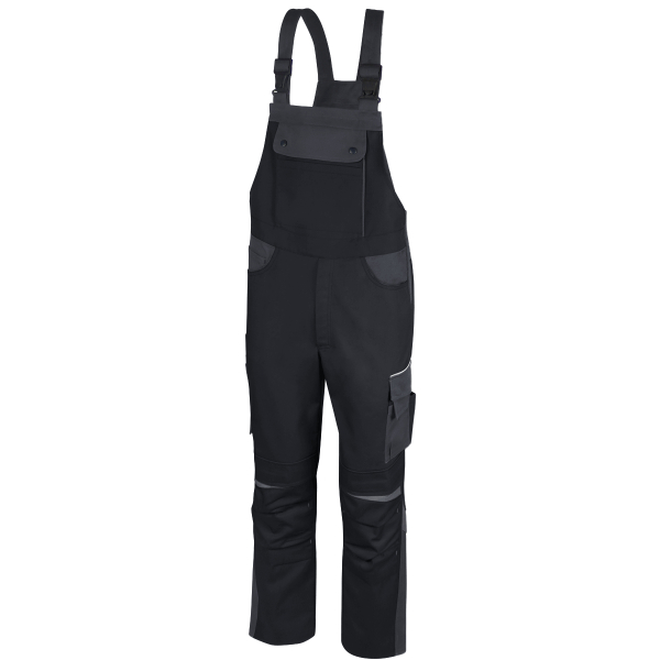 Teamdress-Latzhose Elements, schwarz/dunkelgrau/grau