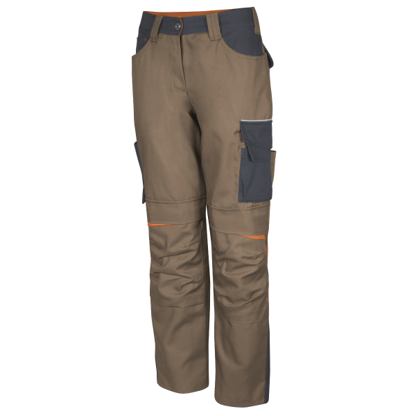 Teamdress-Damenhose Elements, braun/dunkelgrau/rost