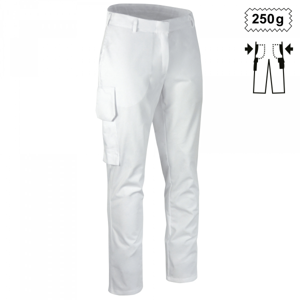 Teamdress-Damenhose + Taschen HACCP, wei