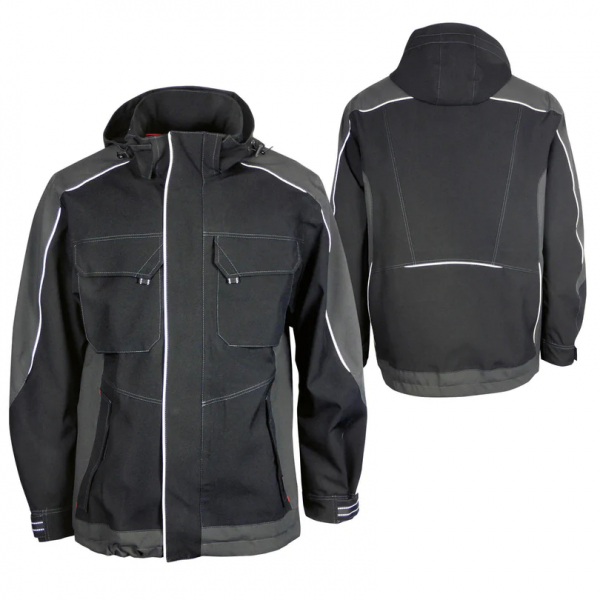 Wetterjacke schwarz/dunkelgrau