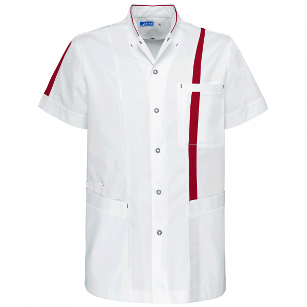 Teamdress-Lex-Unisex-Kasack, weiß/rot