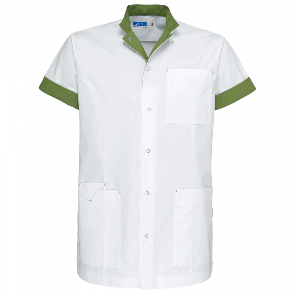 Teamdress-Jaimy-Unisex-Kasack, weiß/kiwigrün