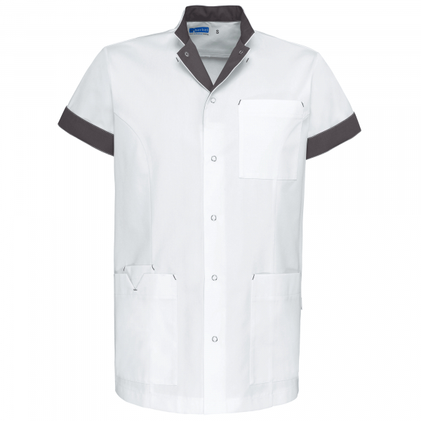 Teamdress-Jaimy-Unisex-Kasack, weiß/graubraun