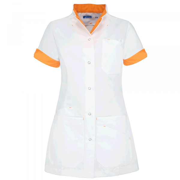 Teamdress-Livia-Damenkasack, weiß/orange