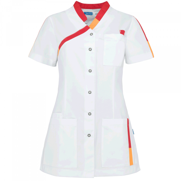 Teamdress-Pleun-Damenkasack, weiß/rot/orange