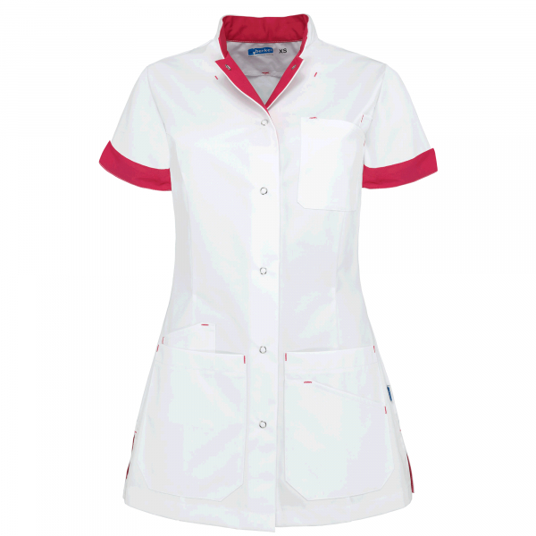 Teamdress-Livia-Damenkasack, weiß/pink