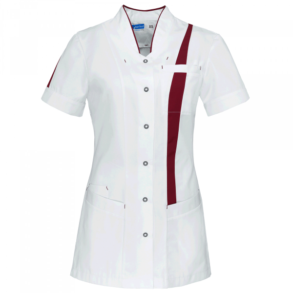 Teamdress-Lara-Damenkasack, weiß/bordeaux