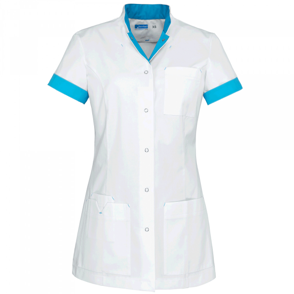 Teamdress-Jill-Damenkasack, weiß/azurblau