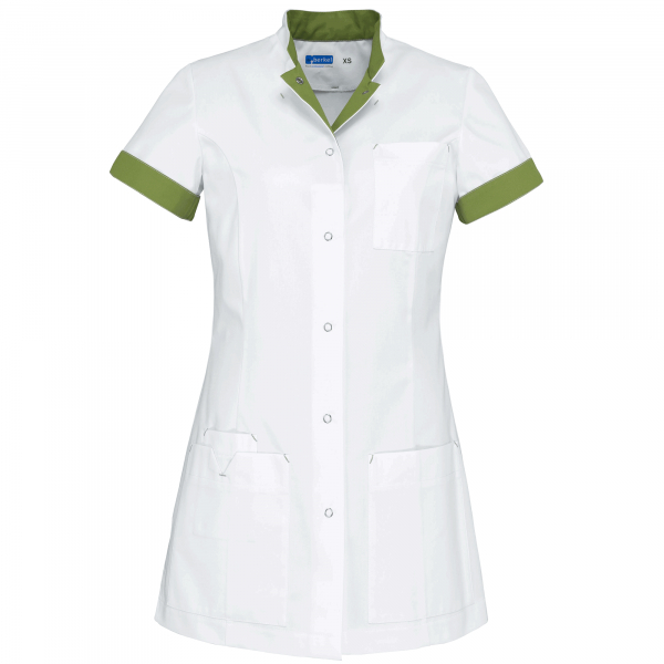 Teamdress-Jill-Damenkasack, weiß/kiwigrün