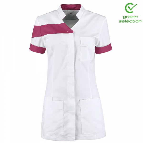 Teamdress-Juliette-Damenkasack, weiß/dark magenta