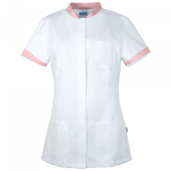 Teamdress-Fleur-Damenkasack, weiß/rosa