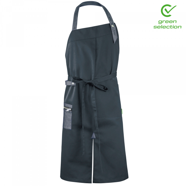 Teamdress-Latzschürze, schwarz Denim