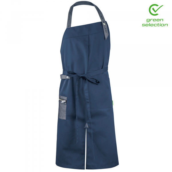 Teamdress-Latzschürze, marine/schwarz Denim