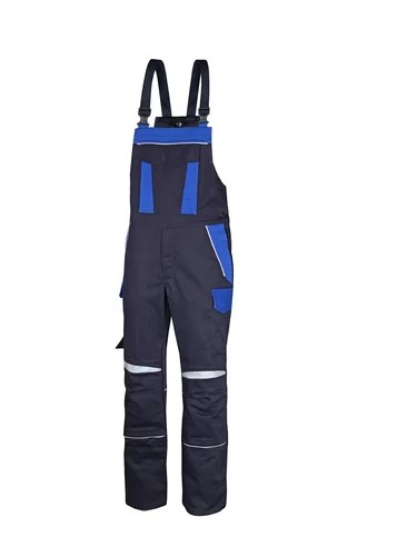 HB-Latzhose, Strlichtbogenschutz 4kA, ArcSelect, 1-lagig, zweifarbig, Stehkragen, verdeckte Druckknpfe, navy/royalblau