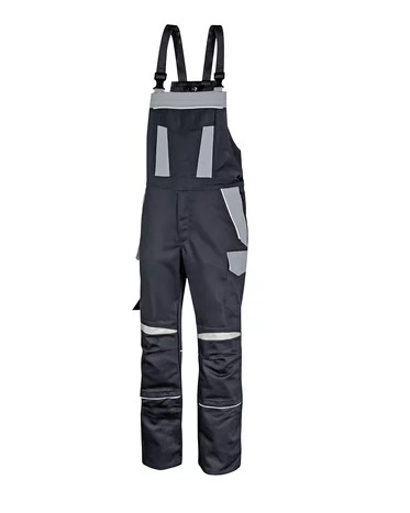 HB-Latzhose, Strlichtbogenschutz 7kA/4kA, ArcSelect, 2-lagig, zweifarbig, Stehkragen, verdeckte Druckknpfe, anthrazitgrau/mittelgrau