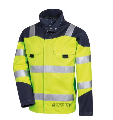 HB-Strlichtbogenschutz-Warnschutzblouson, 2-lagig, 450 g/m, warngelb/navy