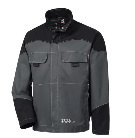 HB-Strlichtbogenschutz-Arbeits-Berufs-Jacke, Blouson, 275 g/m, grau/schwarz