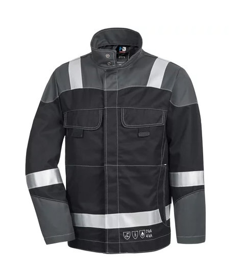 HB-Blouson 7kA/4kA, Reflex, schwarz/dunkelgrau