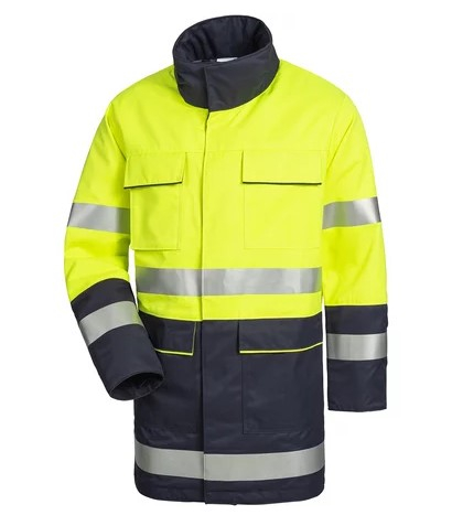HB-Warn- und Wetterschutz-Parka, INOTEC Fire & Vis, warngelb/navy