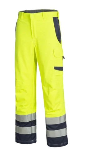 HB-Störlichtbogenschutz-Warnschutzbundhose, 275 g/m², warngelb/navy