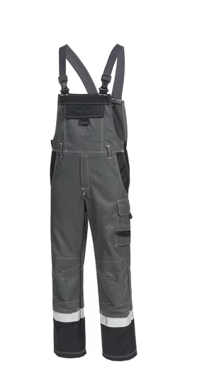 HB-Strlichtbogenschutz-Latzhose, 4kA, teilweise 2-lagig, dunkelgrau/schwarz