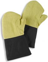 HB-Flammen-/Schweißerschutz-Faust-Arbeits-Handschuhe, für Kontakthitze, 400 mm lang, gelb/schwarz