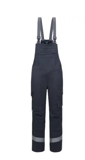 HB-Flssigmetallschutz- Latzhose, Al+Fe, 430 g/m, anthrazitgrau/ petrol