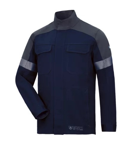 HB-Flssigmetallschutz- Jacke, Al+Fe, 340 g/m, navy/ anthrazitgrau