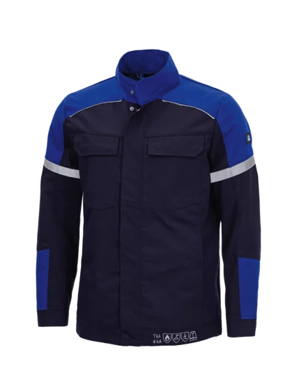 HB-Strlichtbogenschutz-Blouson 4kA, Kl.1, HB-Flamesoft, navy/ royalblau