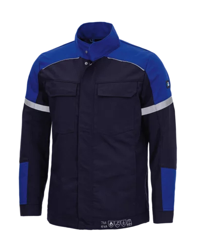 HB-Strlichtbogenschutz-Blouson 7kA/4kA, Kl.1, HB-Flamesoft, navy/ royalblau
