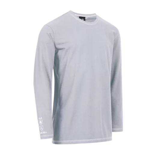 HB-Langarm Shirt, HB-MODarc knit, silbergrau