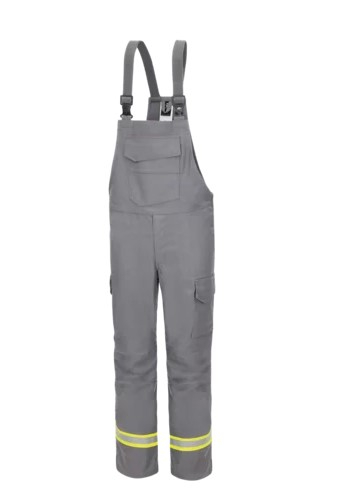 HB- Flssigmetallschutz-Latzhose, HB-Iron Pro, mittelgrau/ orange/ fluoreszgelb