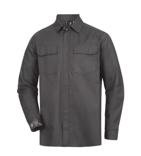 HB-Strlichtbogenschutz-Hemd, HB-organic Comfort Fit, mittelgrau