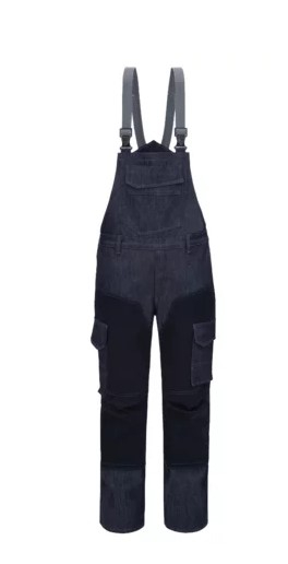 HB- Schweierschutz- Latzhose Kl. 2, ComFlex, denim stretch, dunkel denim/ darknavy